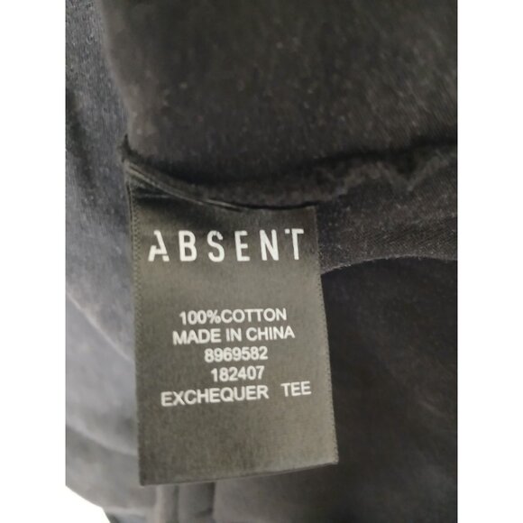 Absent EXCHEQUER TEE Graphic T Shirt Mens M Charcoal Gray Cotton Short Sleeve - Picture 6 of 16